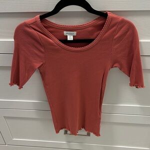 Sundance Women's Ribbed Long Sleeve Top - Coral